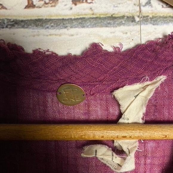 Free People Flowing Cotton Gauzy One Off The Shoulder Blouse - Picture 5 of 9